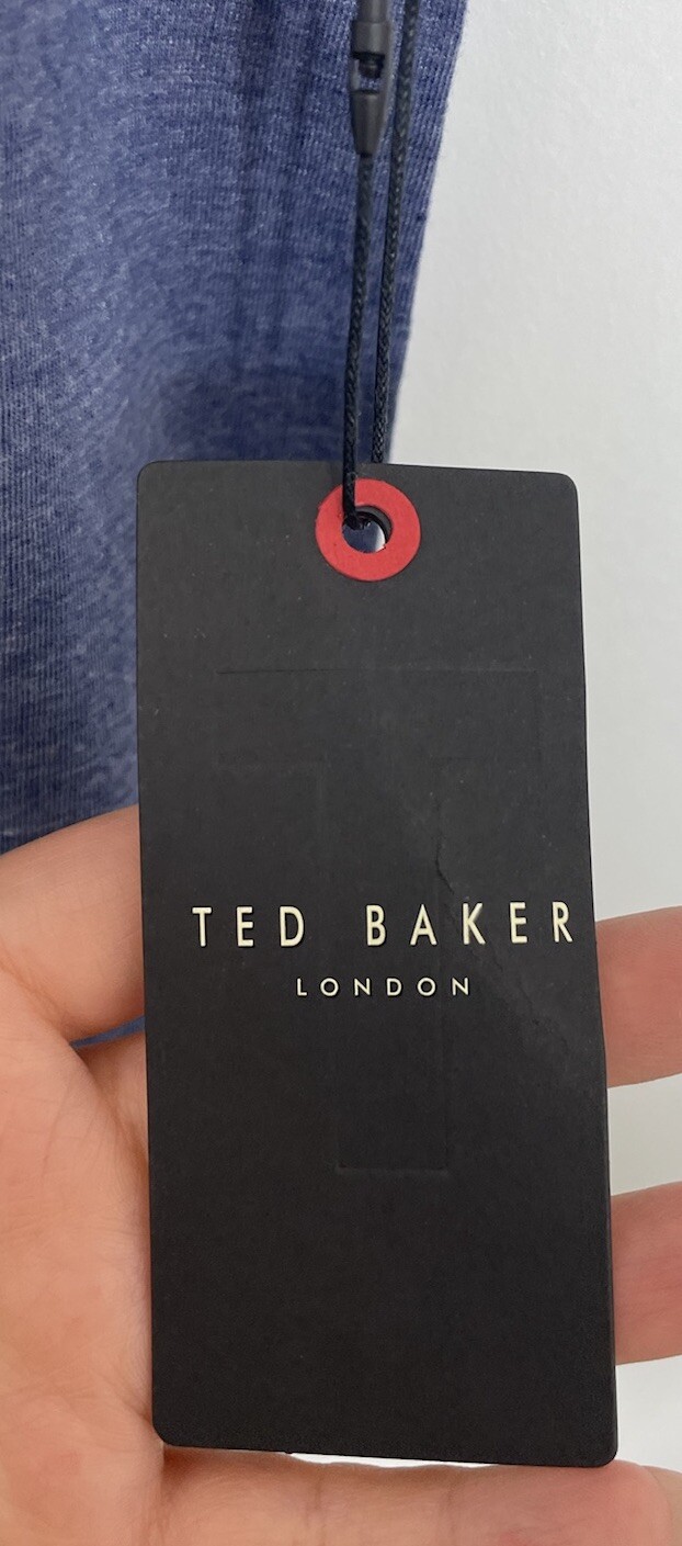 Ted Baker Men's T Shirt Size Medium Blue Short Sleeve Crew Neck NWT gallery
