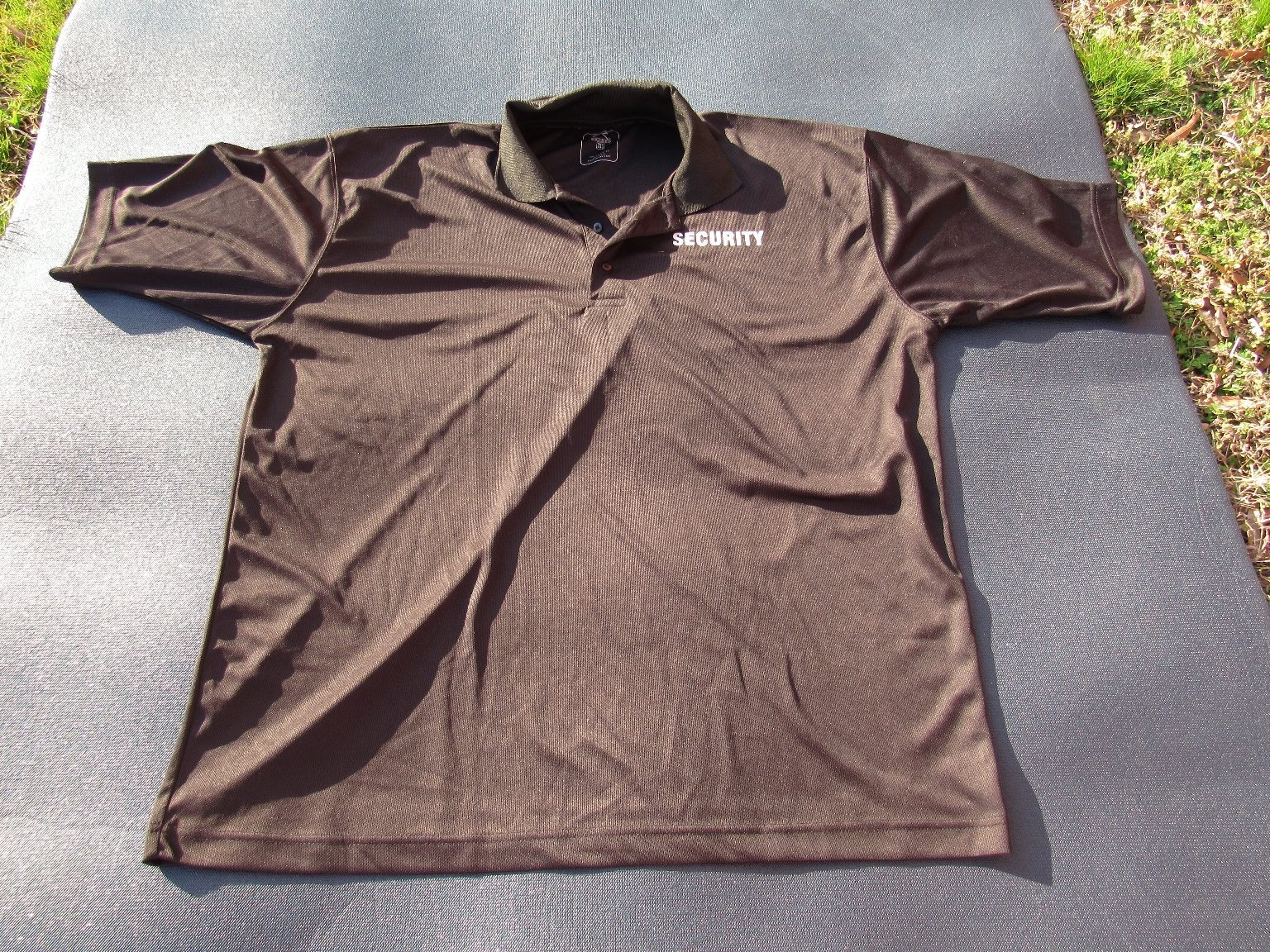Rothco Men’s Black 2XL Polo T-Shirt Security Uniform Polyester Workwear