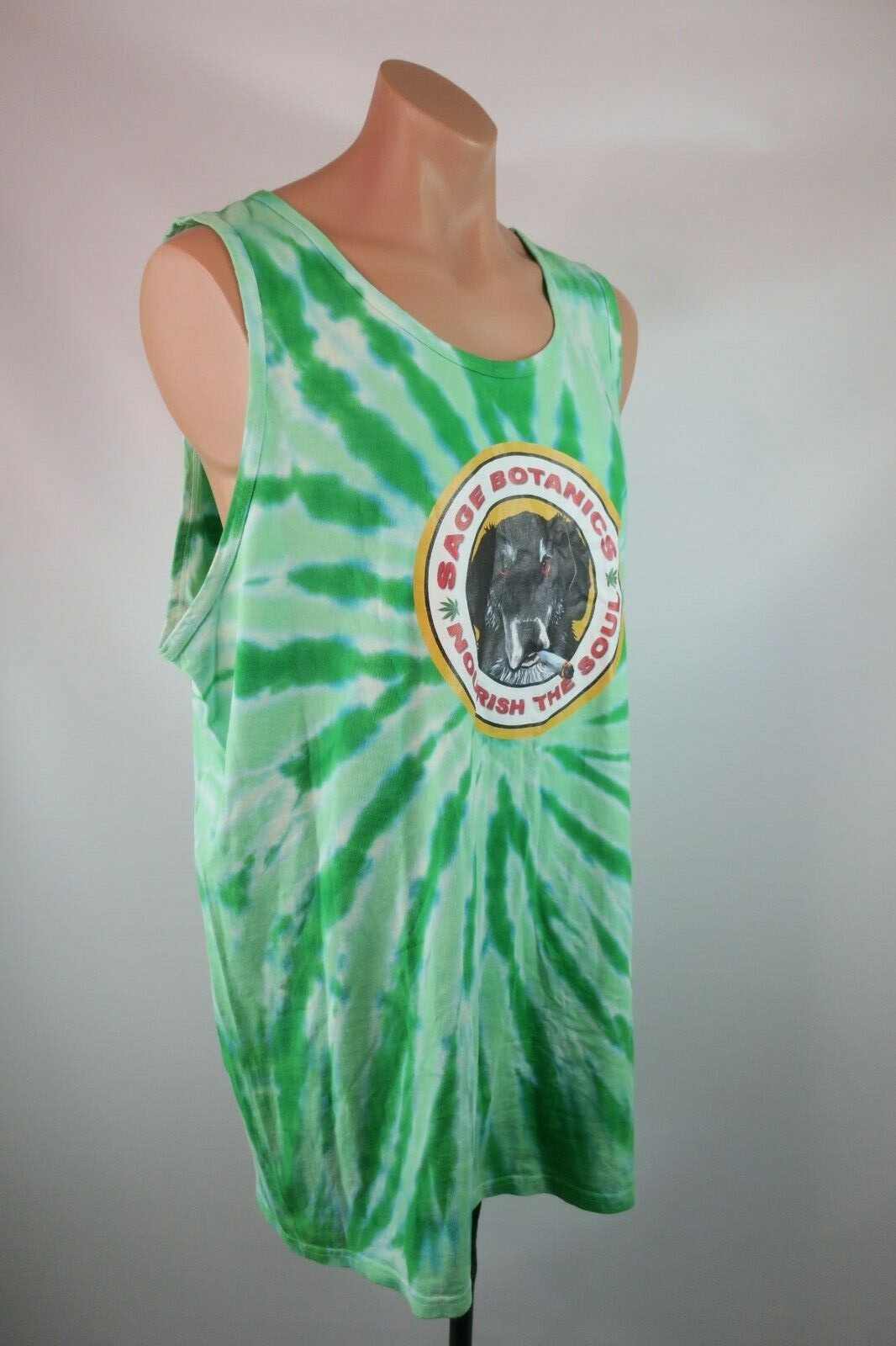 RARE Sage Botanic Nourish the Soul Dog Smoking Joint 420 Reefer Tie Dye sz 2XL gallery