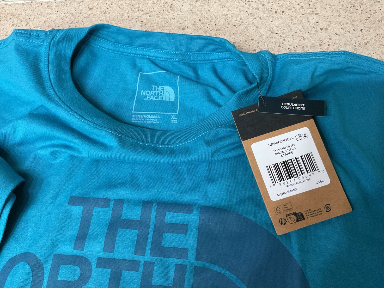 The North Face Mens Tshirt Short Sleeve Half Dome Logo Sz XL Blue 48x32” New gallery