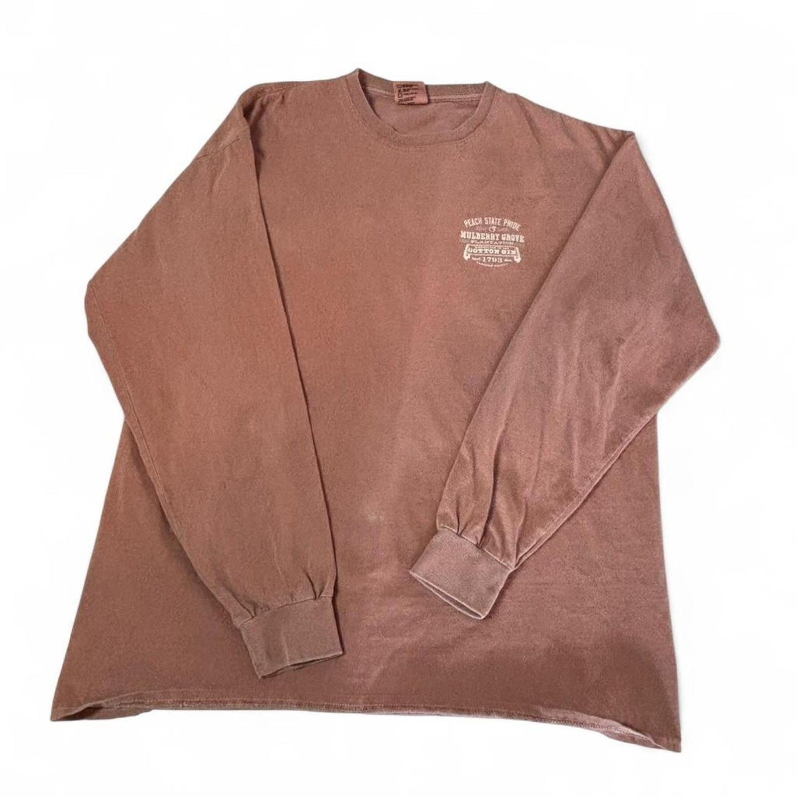 Georgia Peach State Pride Mulberry Grove Pink/Brown Long-Sleeve Men's L gallery