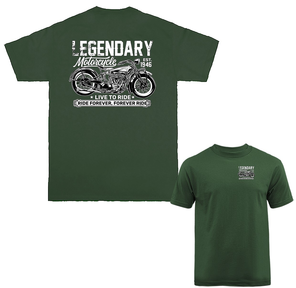 Legendary Motorcycle Bikers Classic Custom Bike Graphic T-shirt gallery
