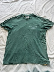 Gallery Dept. Men’s Green Logo Crew Neck Short Sleeve Solid T-Shirt Size M
