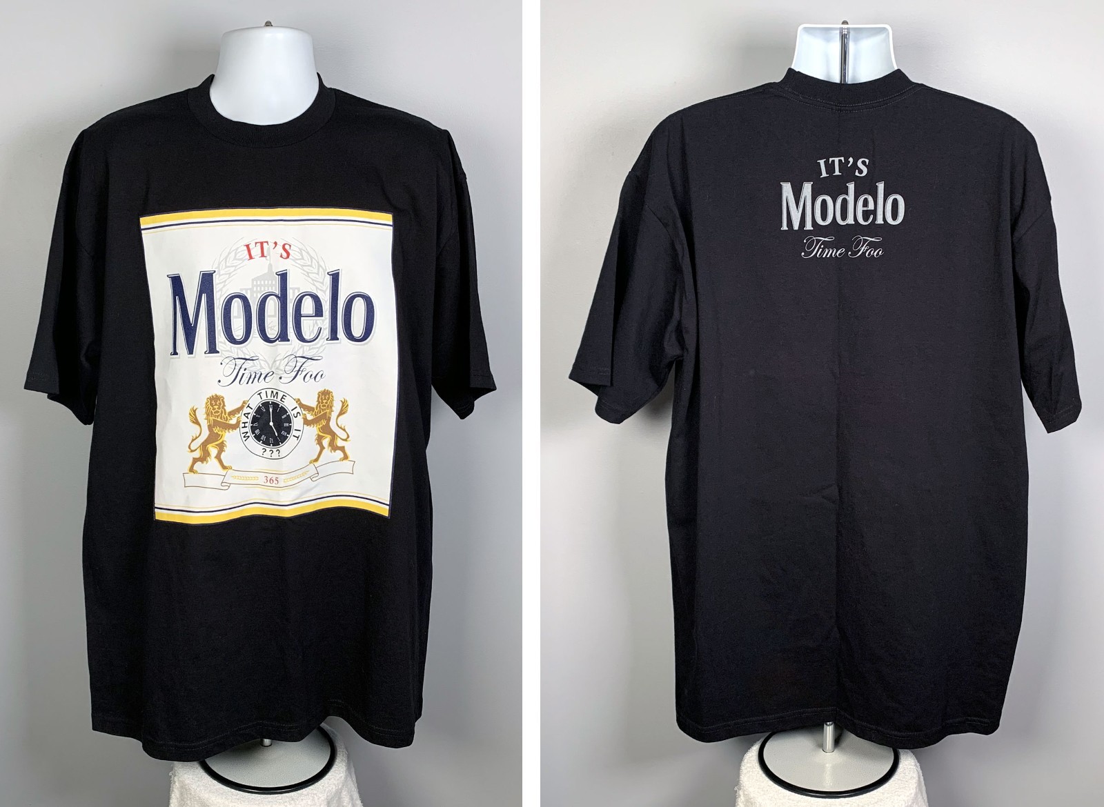 New Modelo Cerveza Beer It's Modelo Time Foo T Shirt Mens 2XL gallery