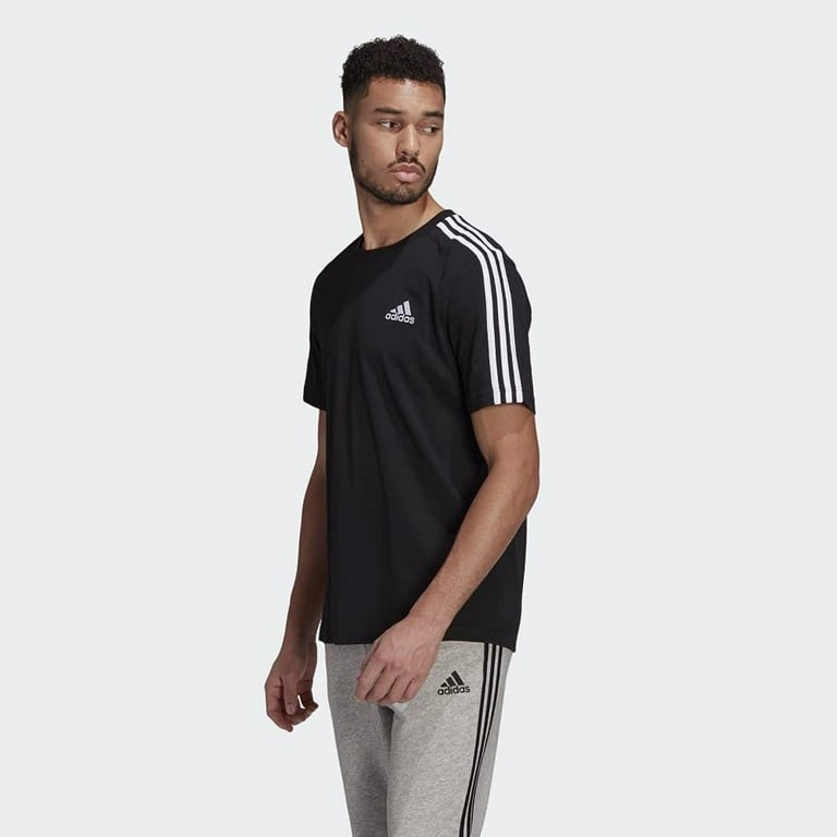 ADIDAS Men's Essentials 3-Stripes Tee Black / White gallery