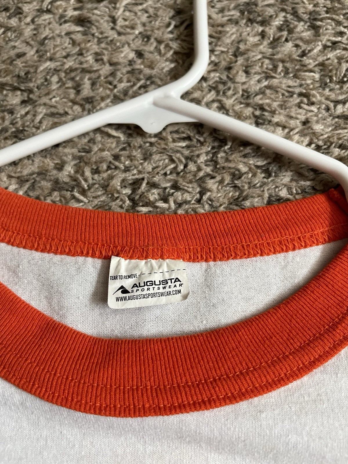 Crossfit Omaha Baseball 3/4 sleeve tshirt Orange white adult XL gallery