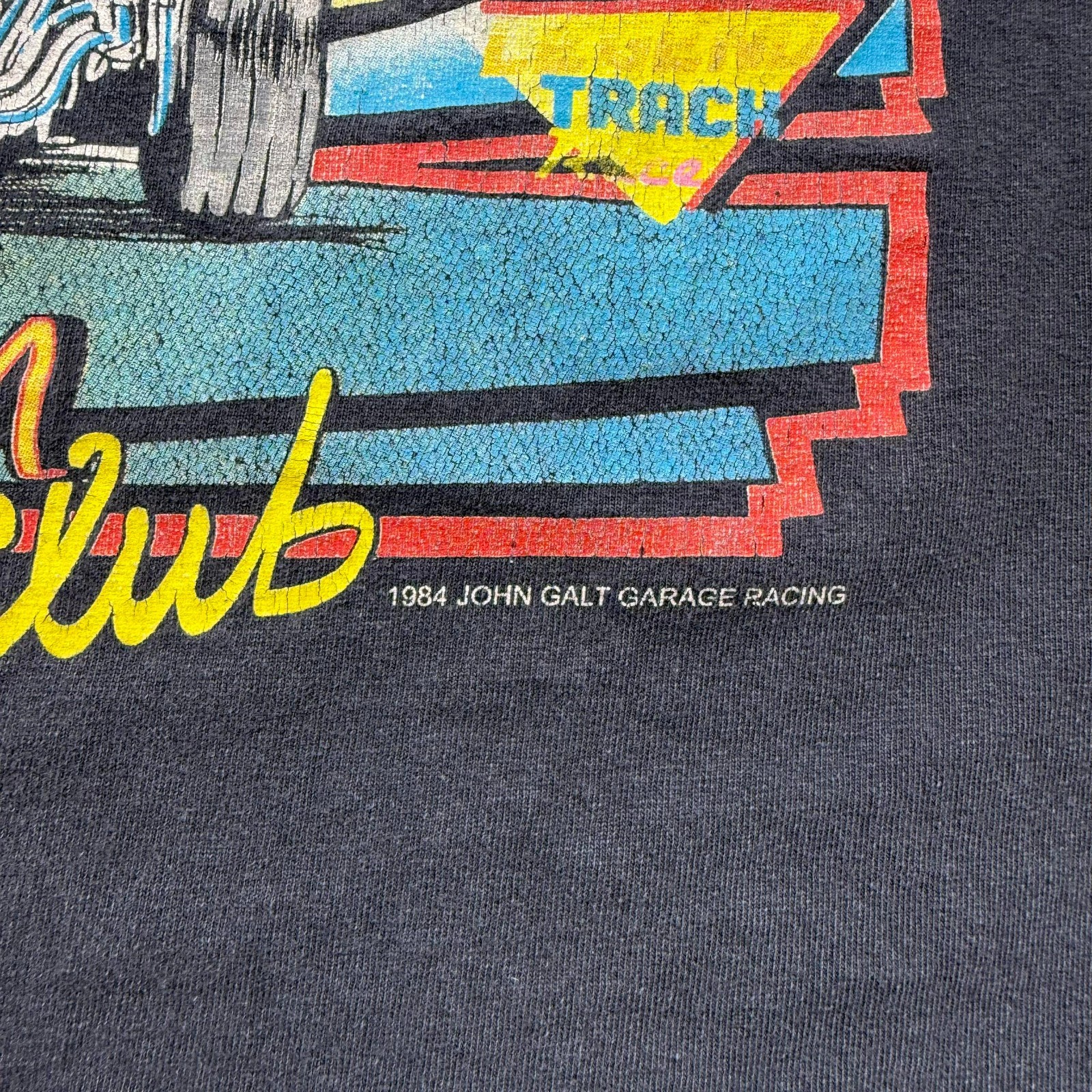 Vintage 1984 John Galt Thunder Kustom Club American Rally Racing Shirt Size XL gallery