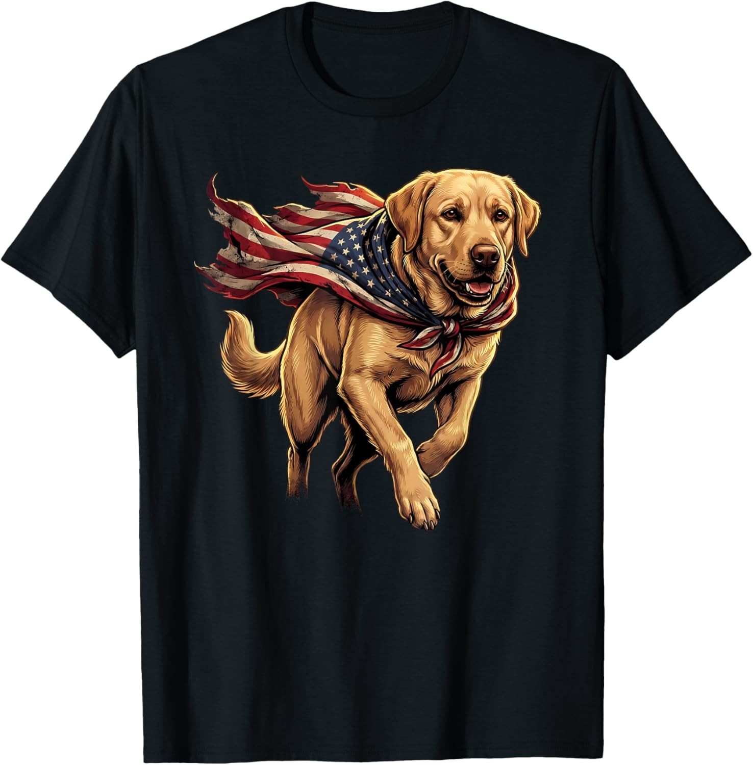 Patriotic Labrador Dog T-Shirt, Lab Dad American Flag 4th Of July USA Gift Shirt