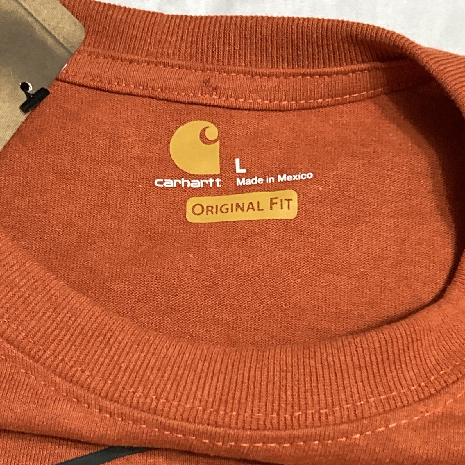 Carhartt vintage long sleeve size L Burnt Orange Regular Fit Men’s Shirt Large gallery