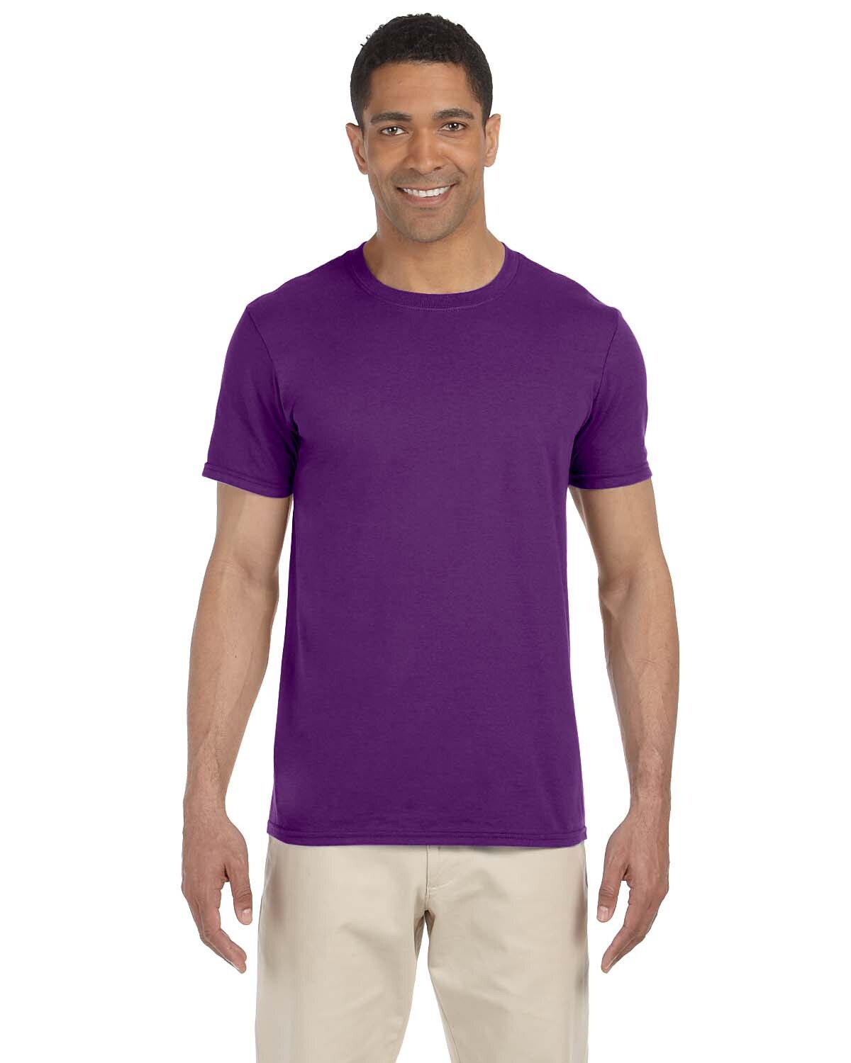 Gildan G640 Mens Ringspun Cotton Jersey Knit Crew Neck Softstyle Plain T-Shirt gallery