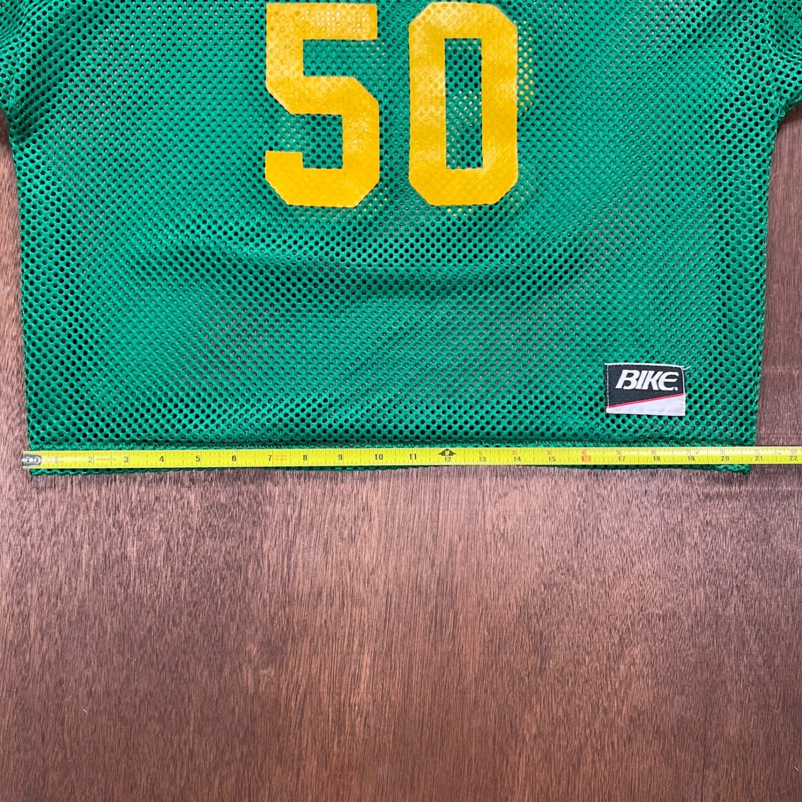 Vintage Bike Green Mesh Practice Football Jersey Yellow Eagles 50 Graphic XL gallery