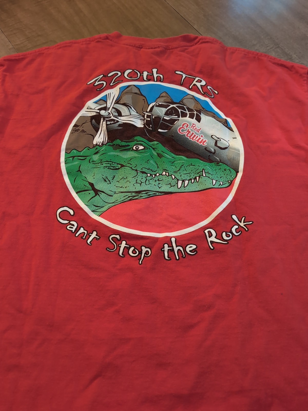 320th Training Squadron Tee Shirt Adult XL The Rock Crocodile Military Red gallery