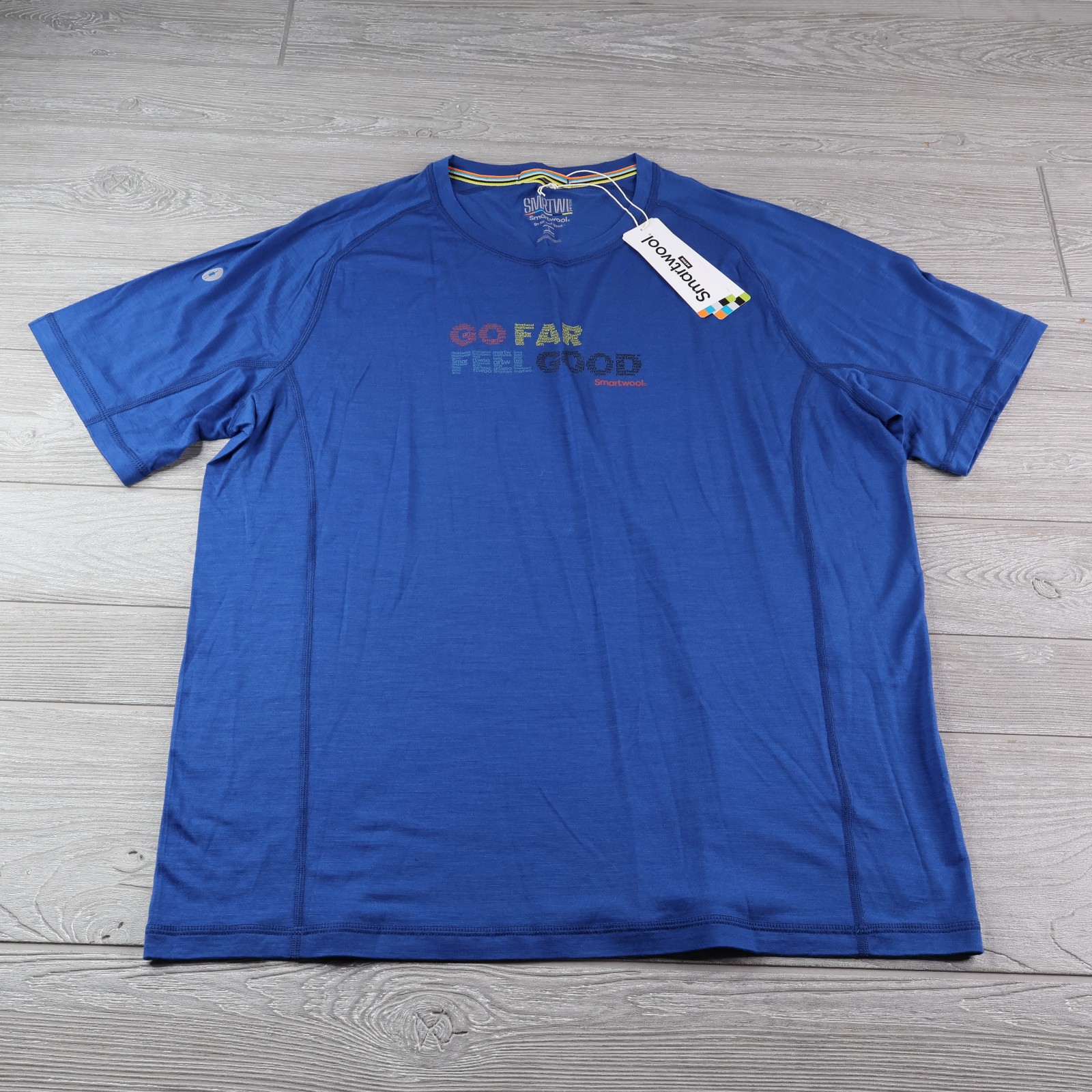 NEW Smartwool Shirt Mens Large Blue Active Ultralite Merino Wool NWT gallery