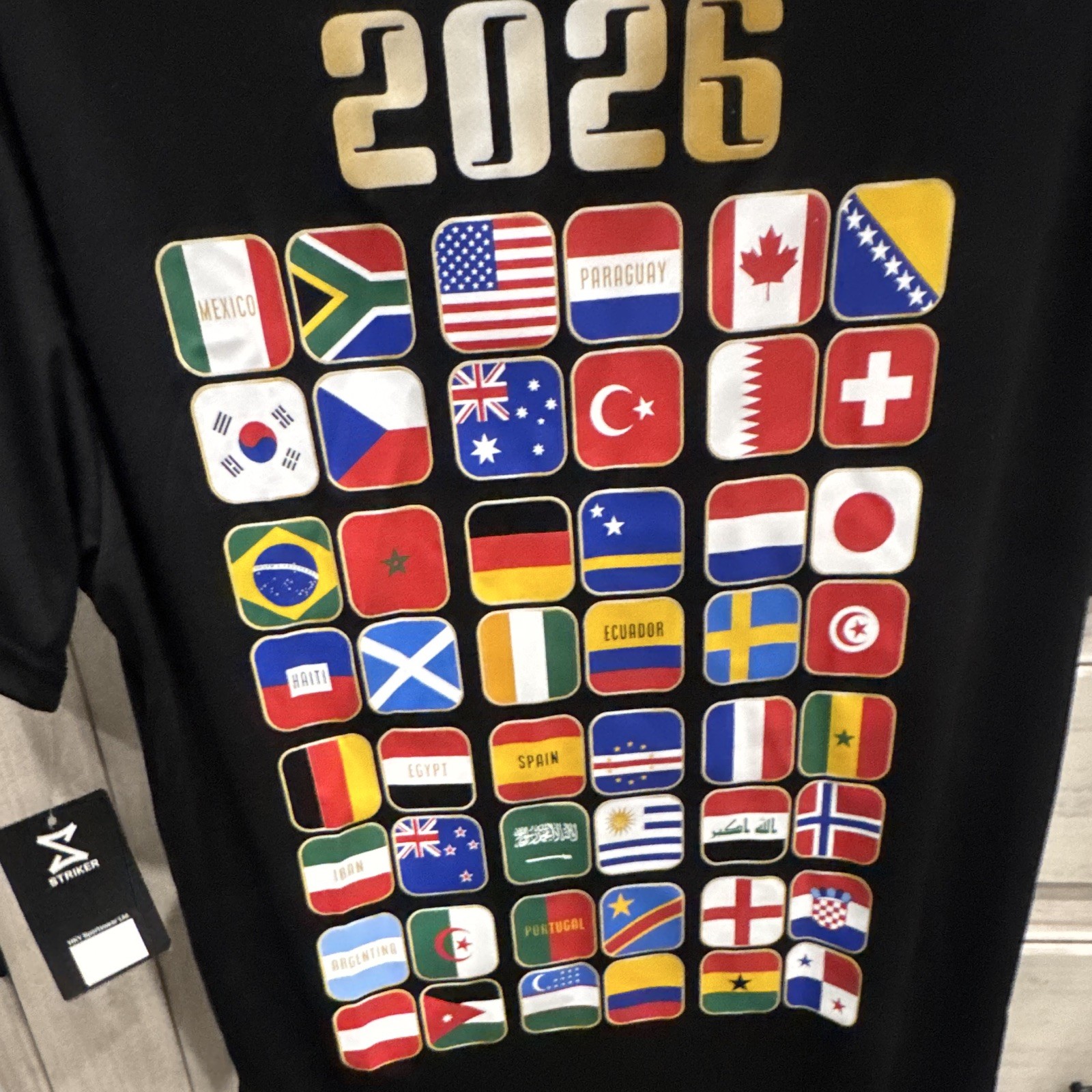 Striker L/G Shirt Men's Large Black Short Sleeve 2026 World Soccer gallery