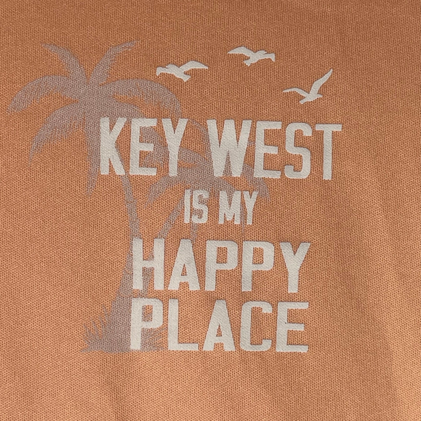 Key West Is My Happy Place T-shirt Medium Peach Orange Performance Long Sleeve gallery