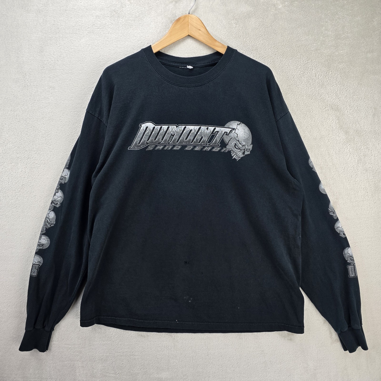 Vintage Dumont Sand Demon Long Sleeve Shirt XL Dune Or Die Skull Flames Y2K gallery