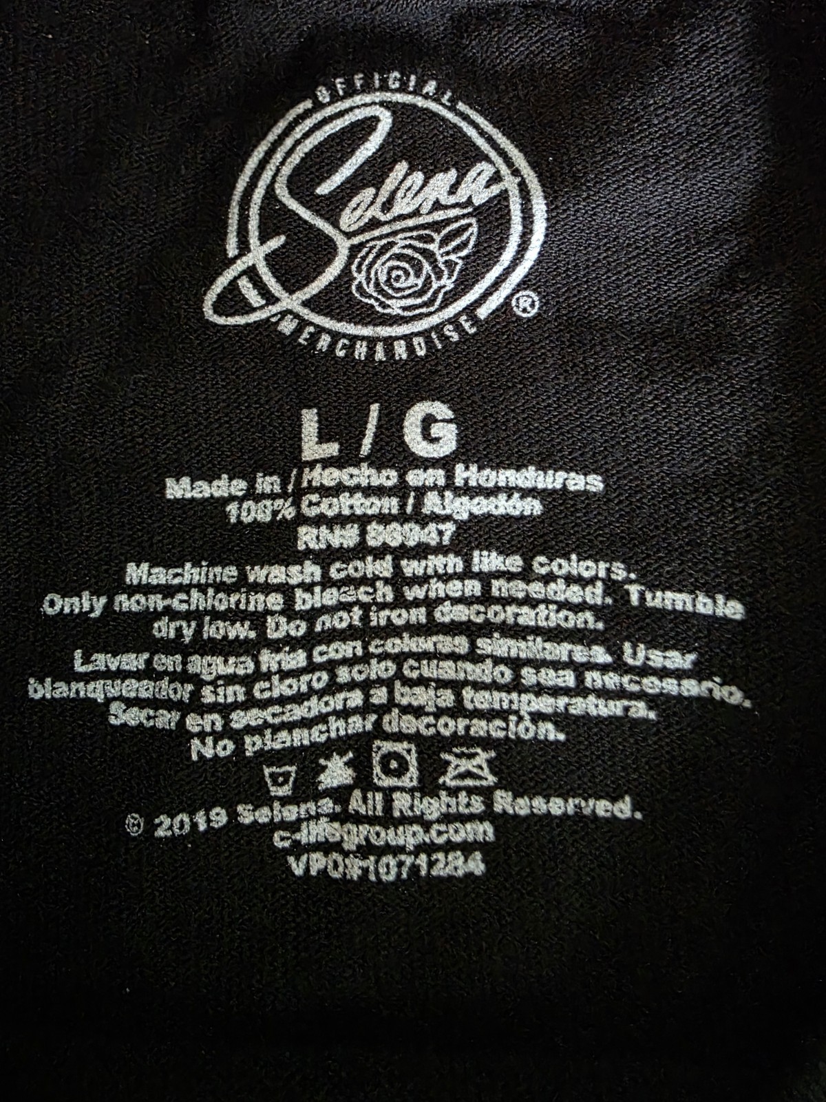Selena Official Merchandise Black Graphic Print Crew Neck Cotton T-Shirt L gallery