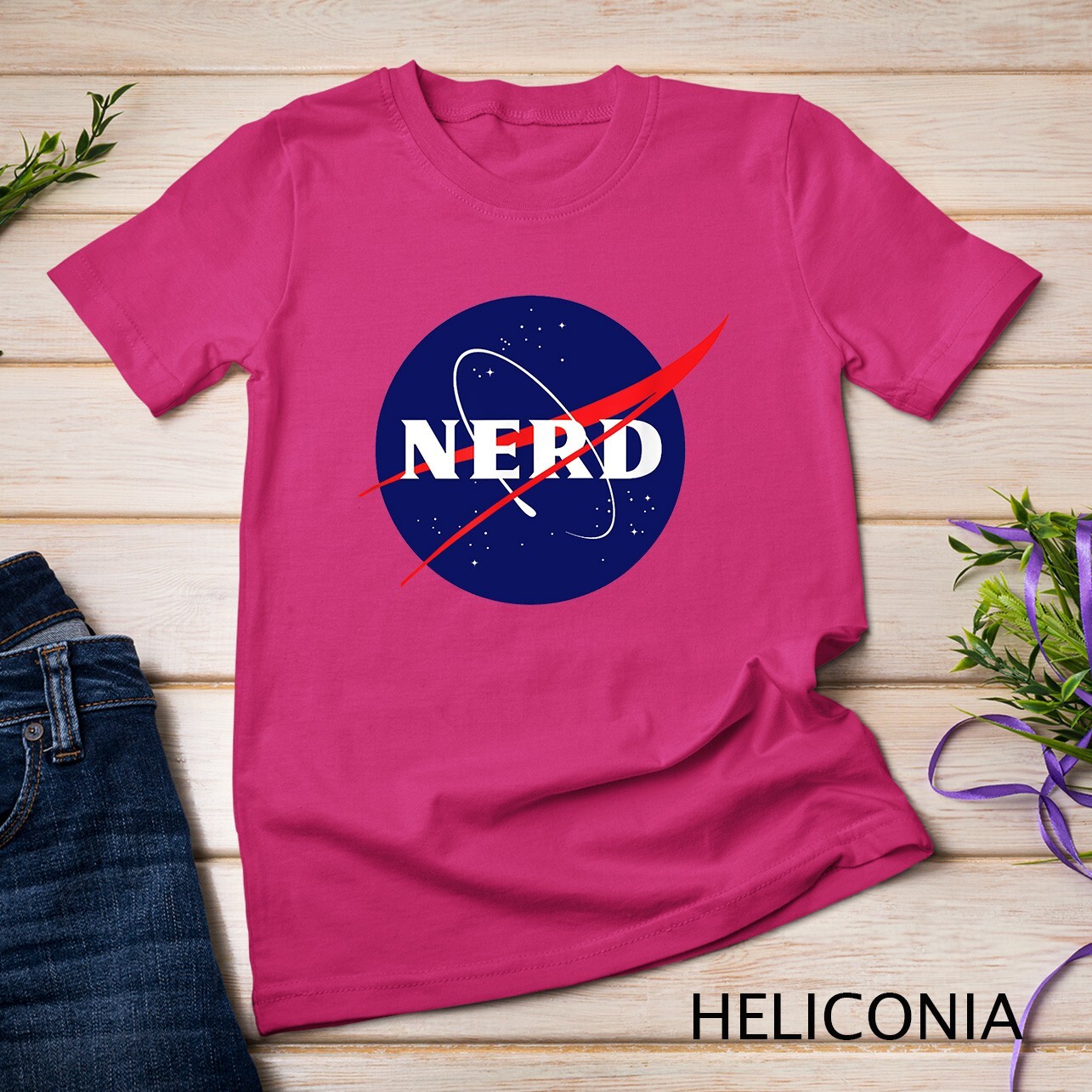 Funny NASA Nerd Logo Parody Science Astronomy Astronaut Unisex T-shirt gallery