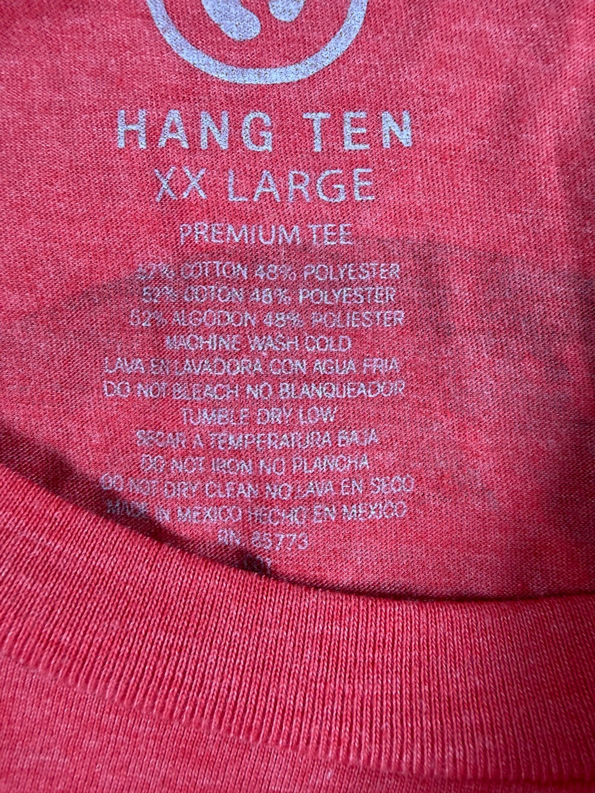 NEW Hang Ten Graphic Tee Red Heather Mens 2XL gallery