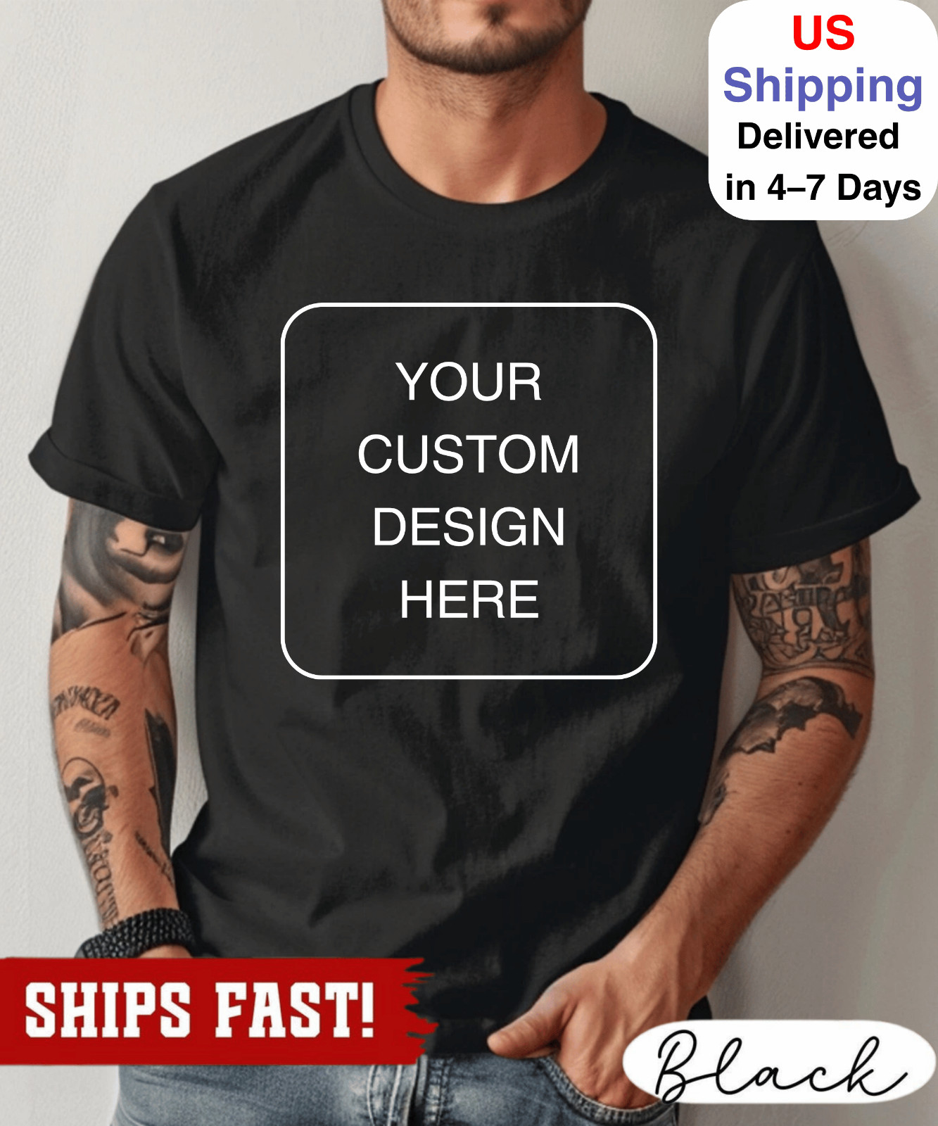 Personalized Custom T-Shirt Customized Photo, Design, Text shirt