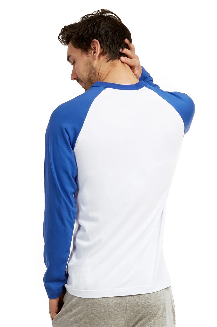 Top Pro Men's Cotton Full Raglan Sleeve Baseball Tee Shirt (XL, RoyalBlue/White) gallery