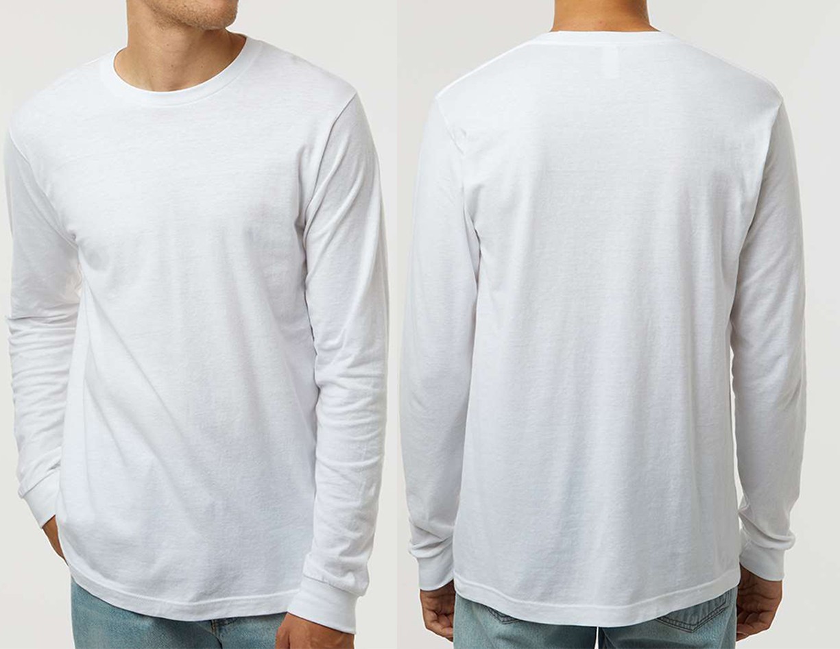 Mens 100% Soft USA Pre-Shrunk Cotton Long Sleeve T-Shirt Fine Jersey Tee XS-4XL gallery
