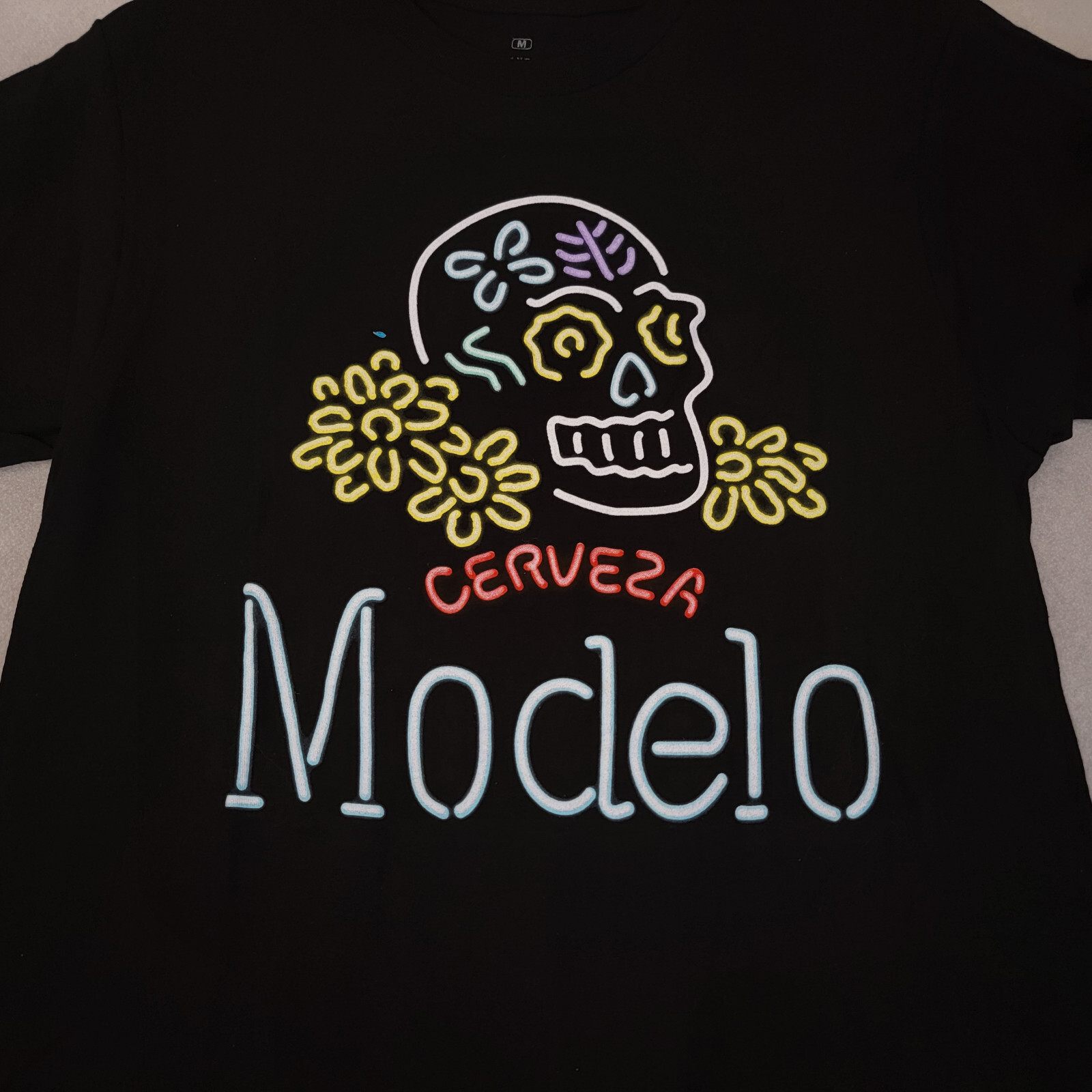 MODELO SHIRT Mens EXTRA LARGE XL BLACK CERVEZA BEER CASUAL DRINKING SKULL NWT gallery