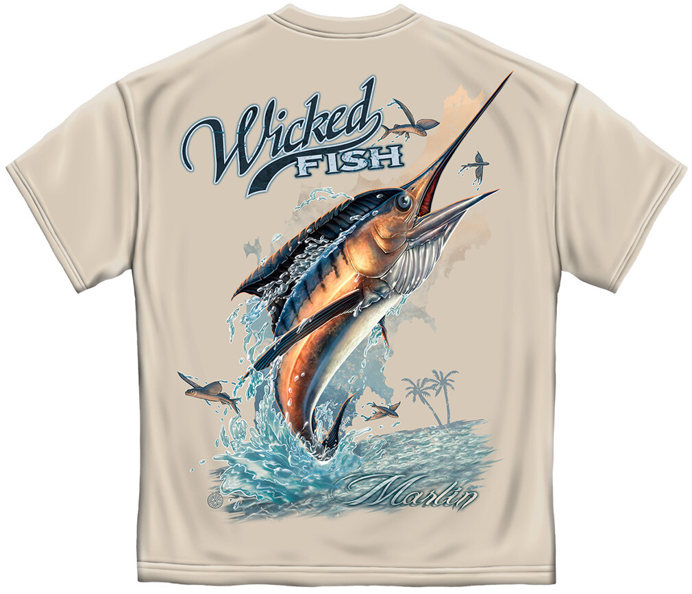 Wicked Fish WF131 T-Shirt – PreShrunk Cotton – 6 Sizes
