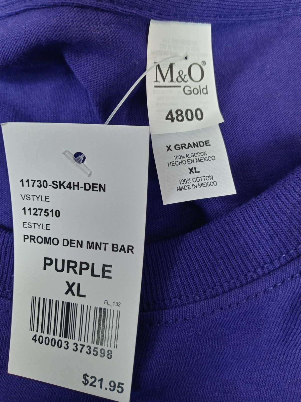NWT Denver Colorado T-Shirt XL Purple 5280 Mountain Graphic Souvenir Tee M&O gallery