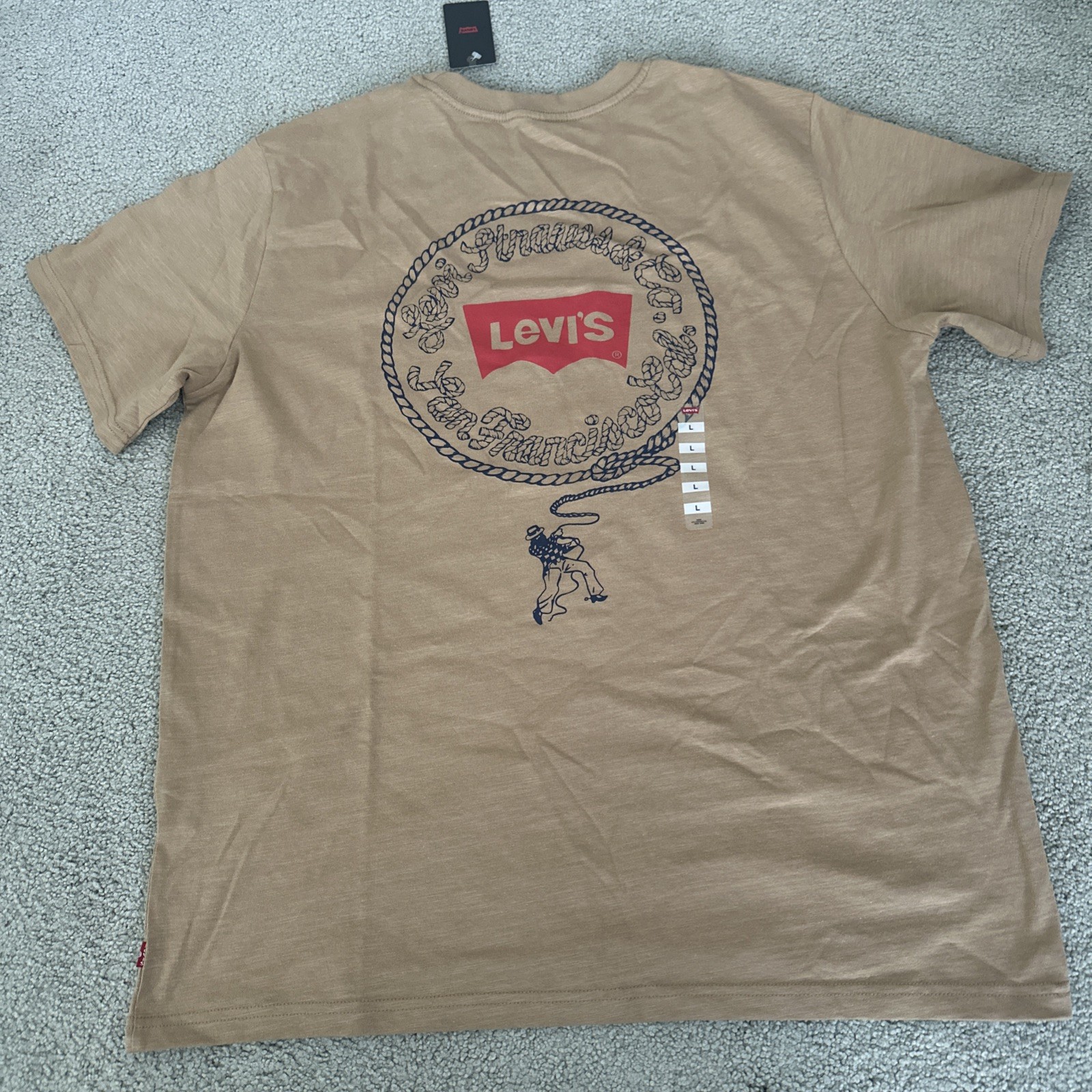 Levi’s Men’s Large Graphic Logo Quality T-Shirt Size Crew Neck Short Sleeve New gallery
