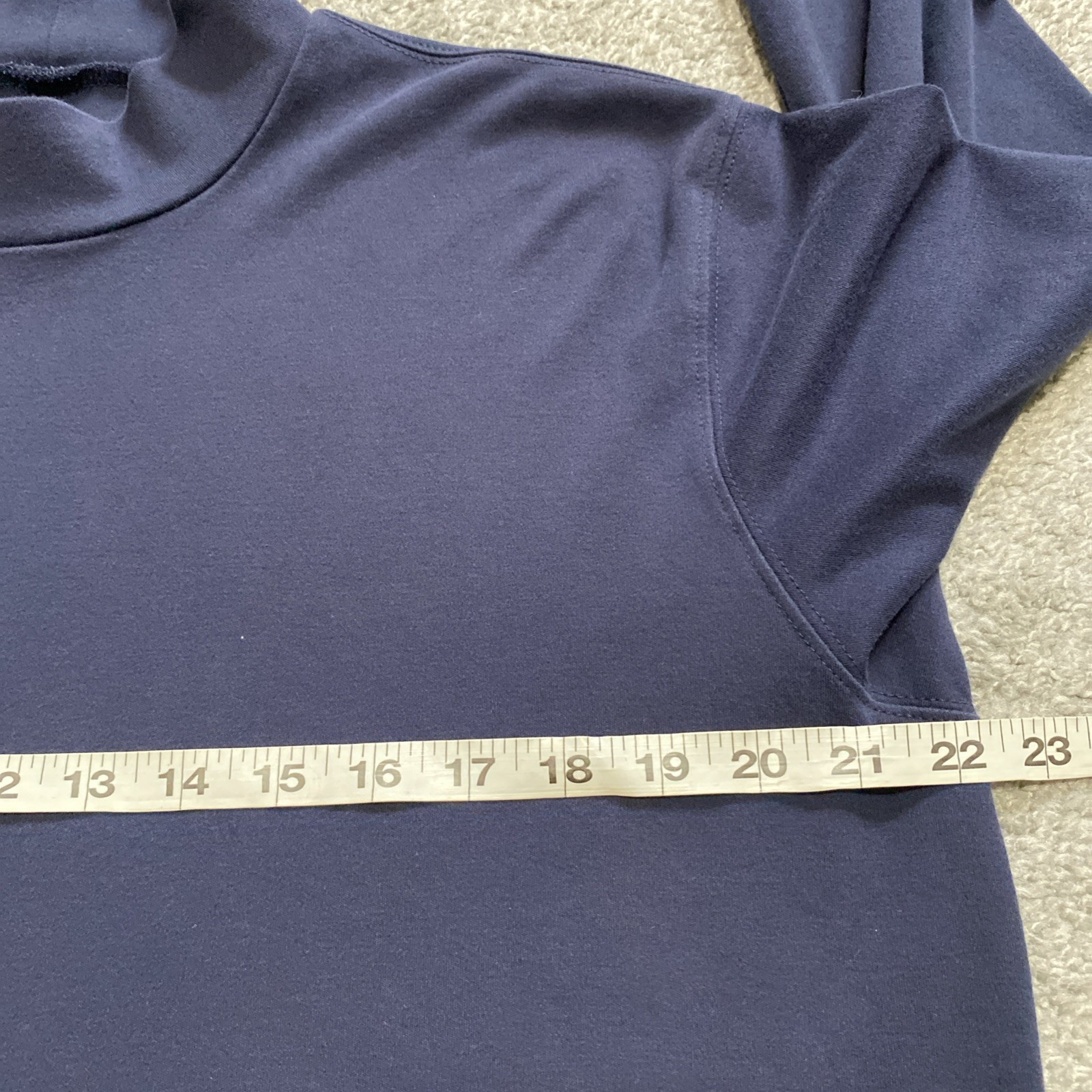 Eddie Bauer Navy Blue Mock Neck T Shirt Men’s L Casual Classic Cotton Layers gallery