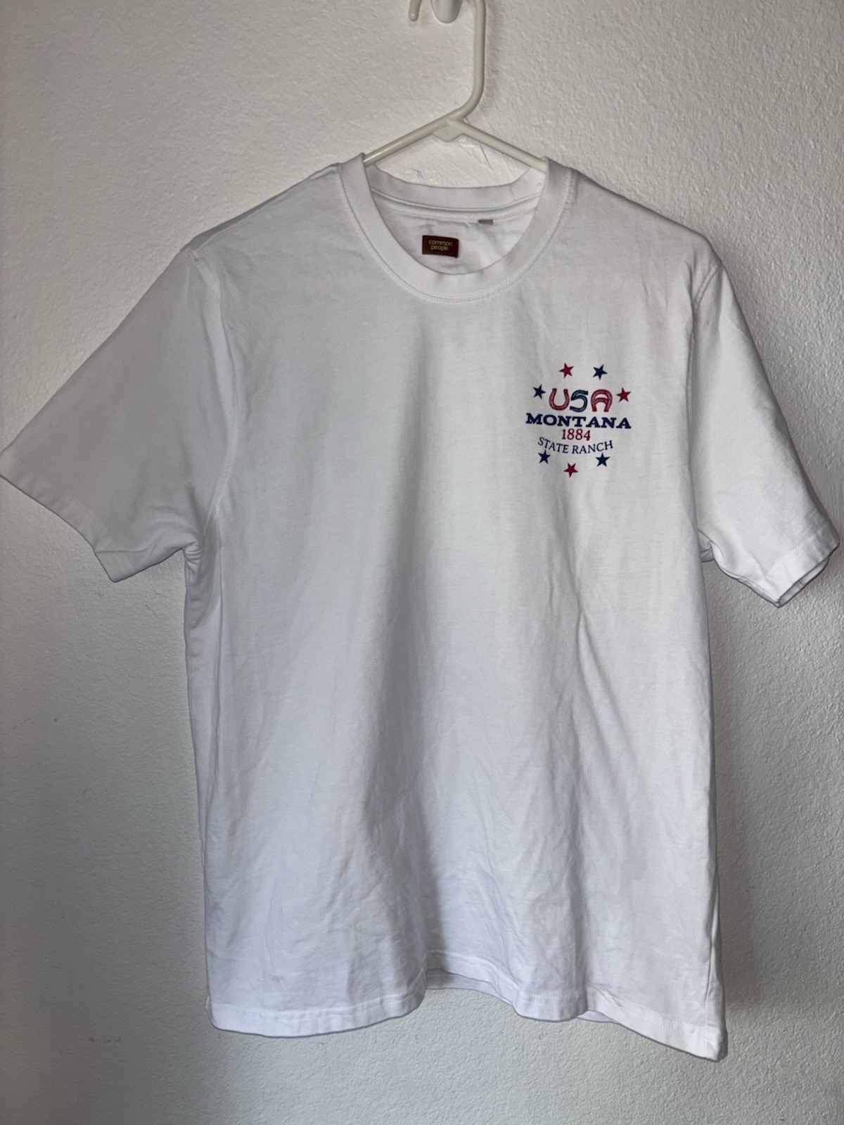 USA Montana 1884 State Ranch White Shirt Cowboy Theme Large Common People Brand gallery