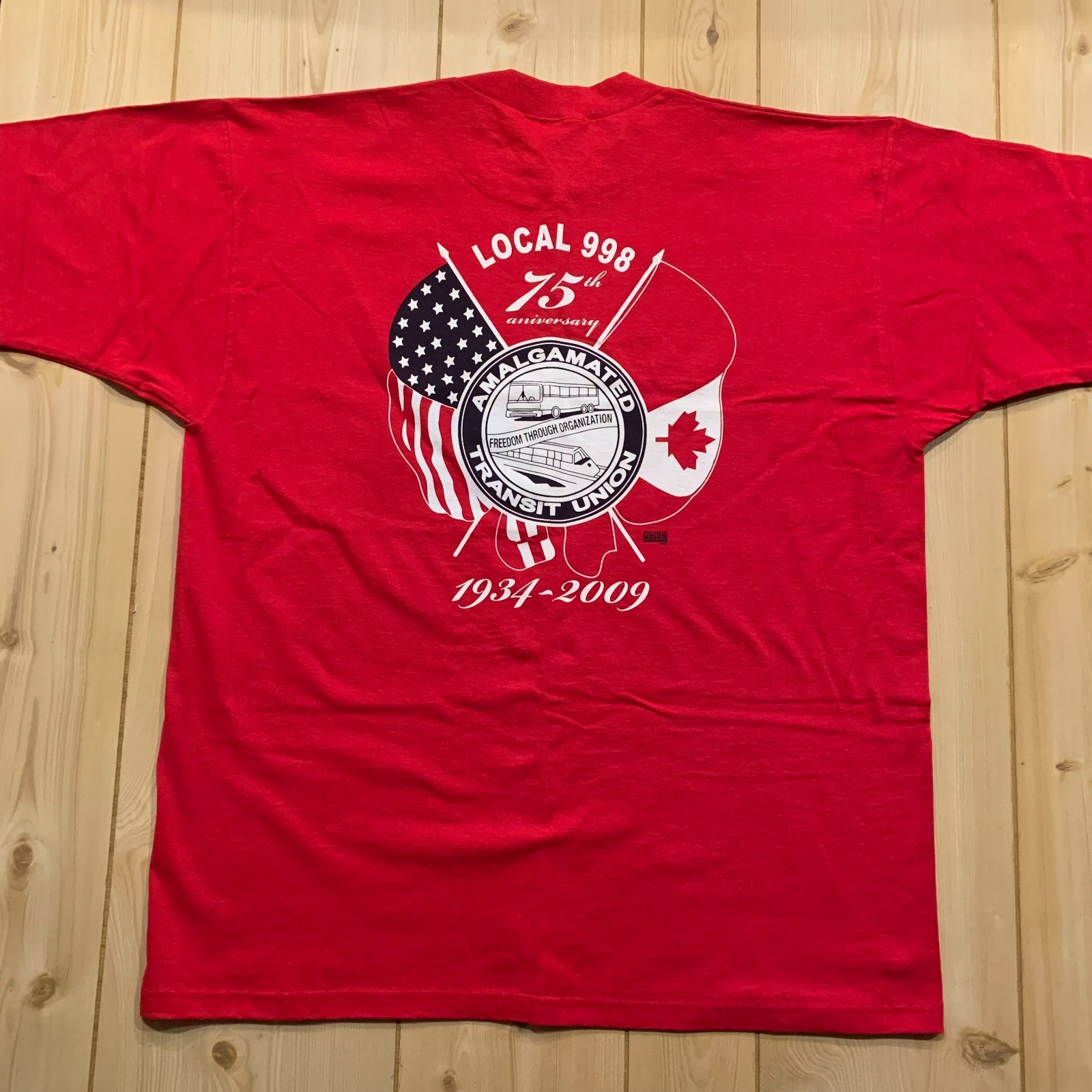 Vintage Y2K Amalgamated Transit Union Local 998 75th Anniversary T-Shirt Size XL gallery