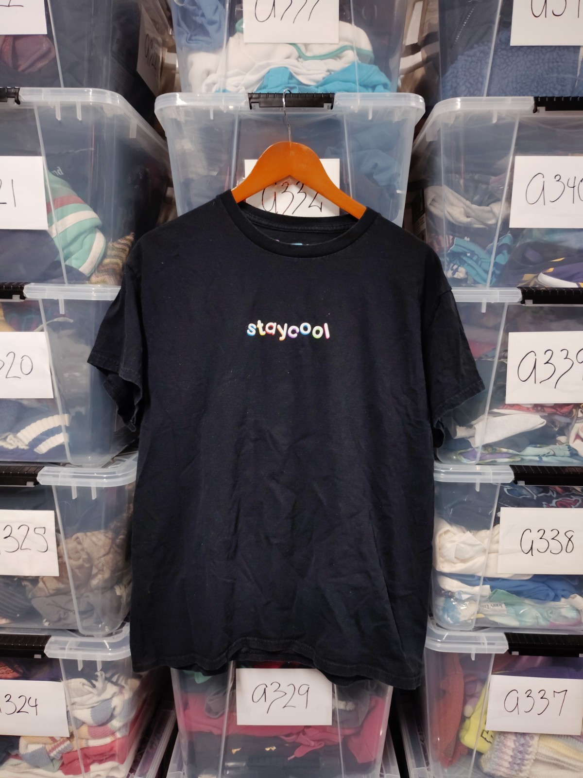 StayCool Streetwear Multi Color Logo Shirt Size Large Lignt Wear On Graphic A15 gallery