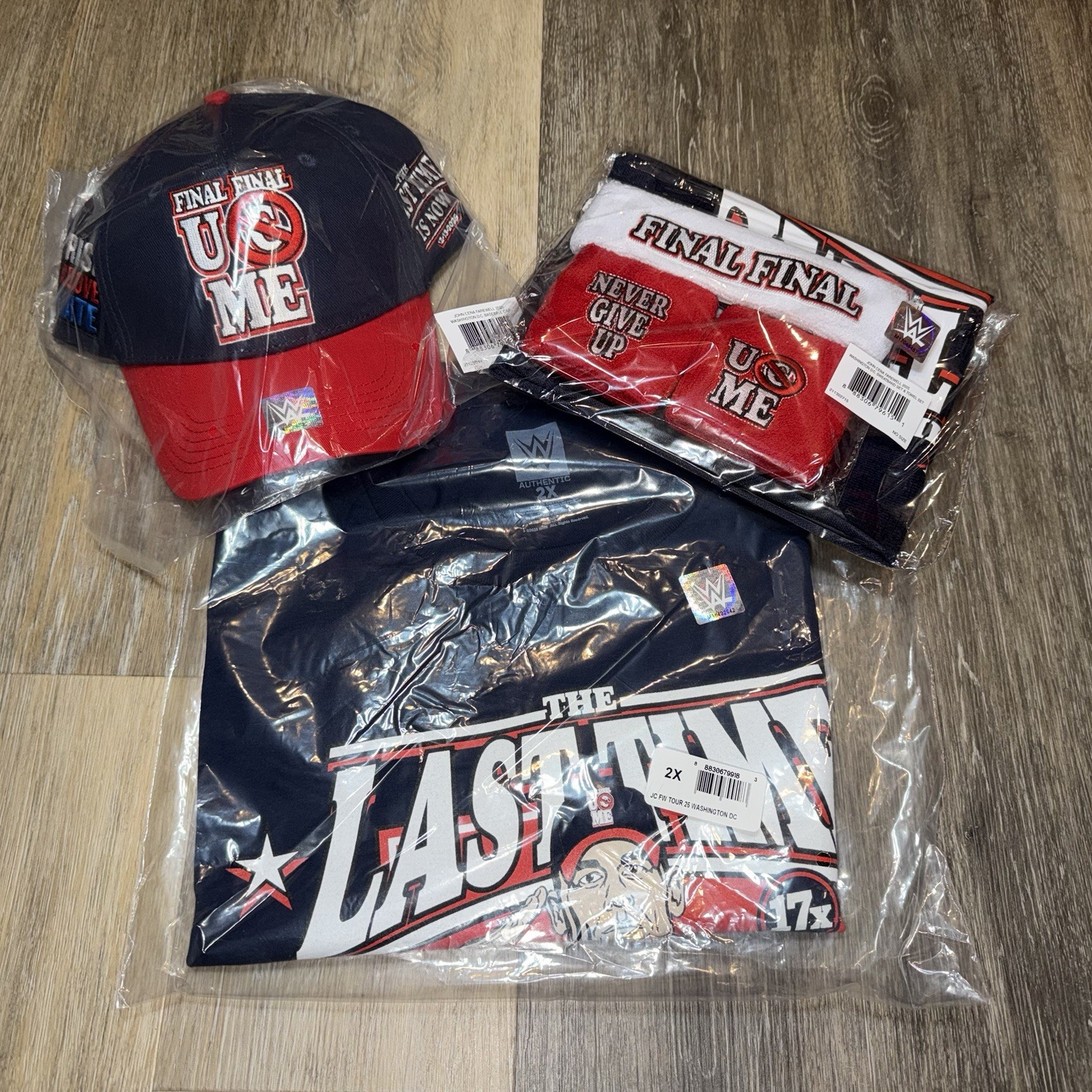 WWE Authentic John Cena Final Match Shirt, Hat, Towel & Sweatbands Washington DC gallery