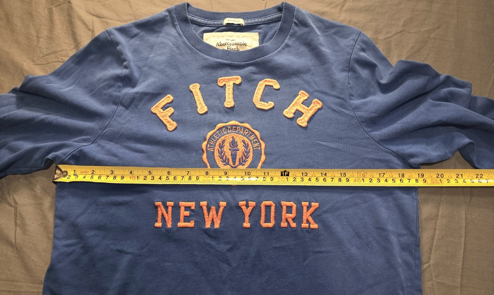 Abercrombie & Fitch New York - Blue Long Sleeve Shirt (Muscle) - Size M - 0020T gallery