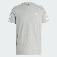 adidas Men’s Essentials Single Jersey 3-Stripes T-Shirt – Medium Grey, K2(B451T)