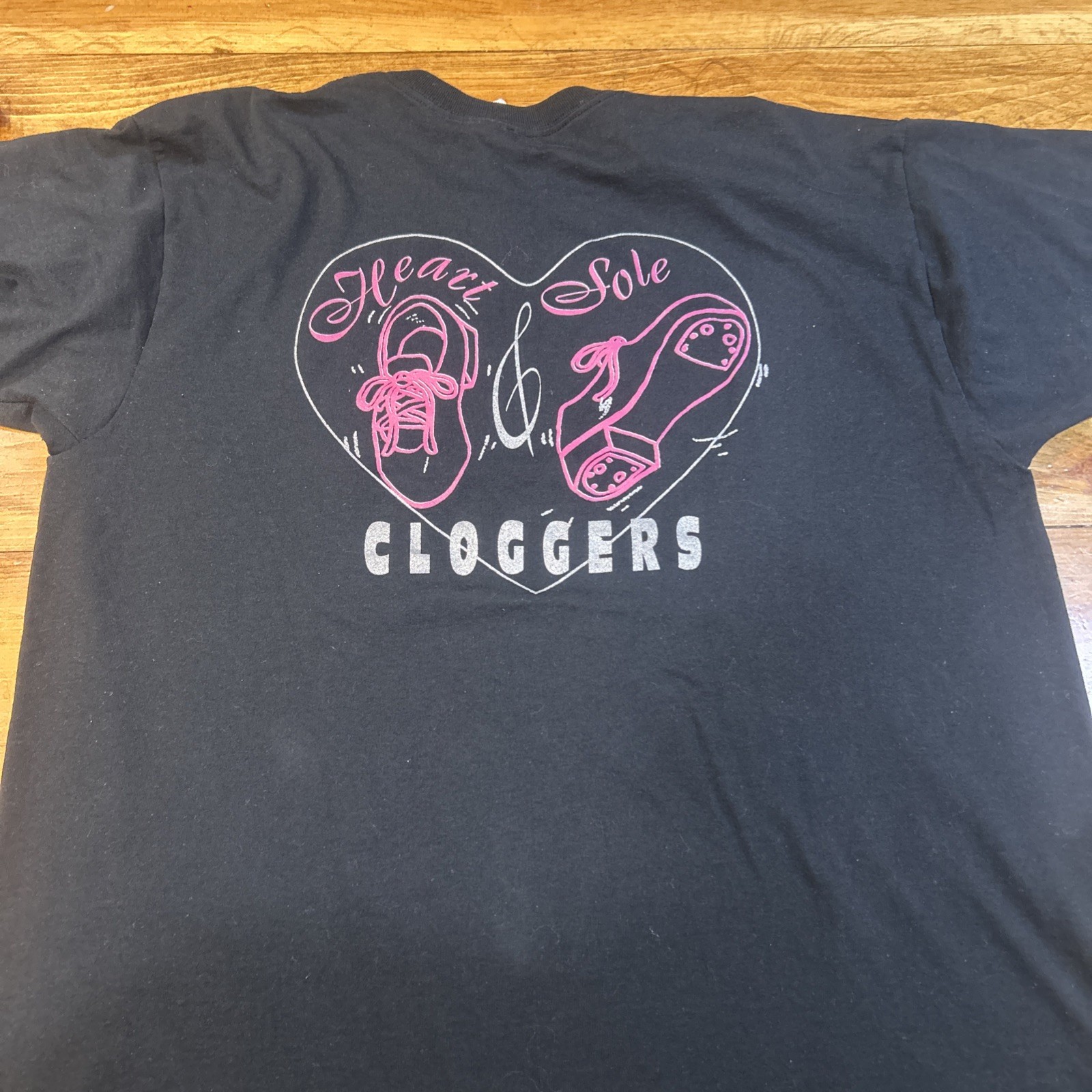 Vintage 90s Graphic T-shirt Size XL “heart and sole cloggers”
