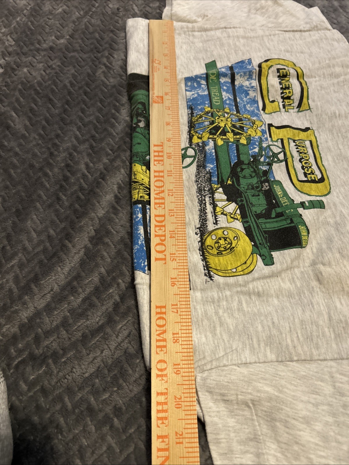 VTG Single Stitch John Deere GP General Purpose Antique Tractor T Shirt Large L gallery
