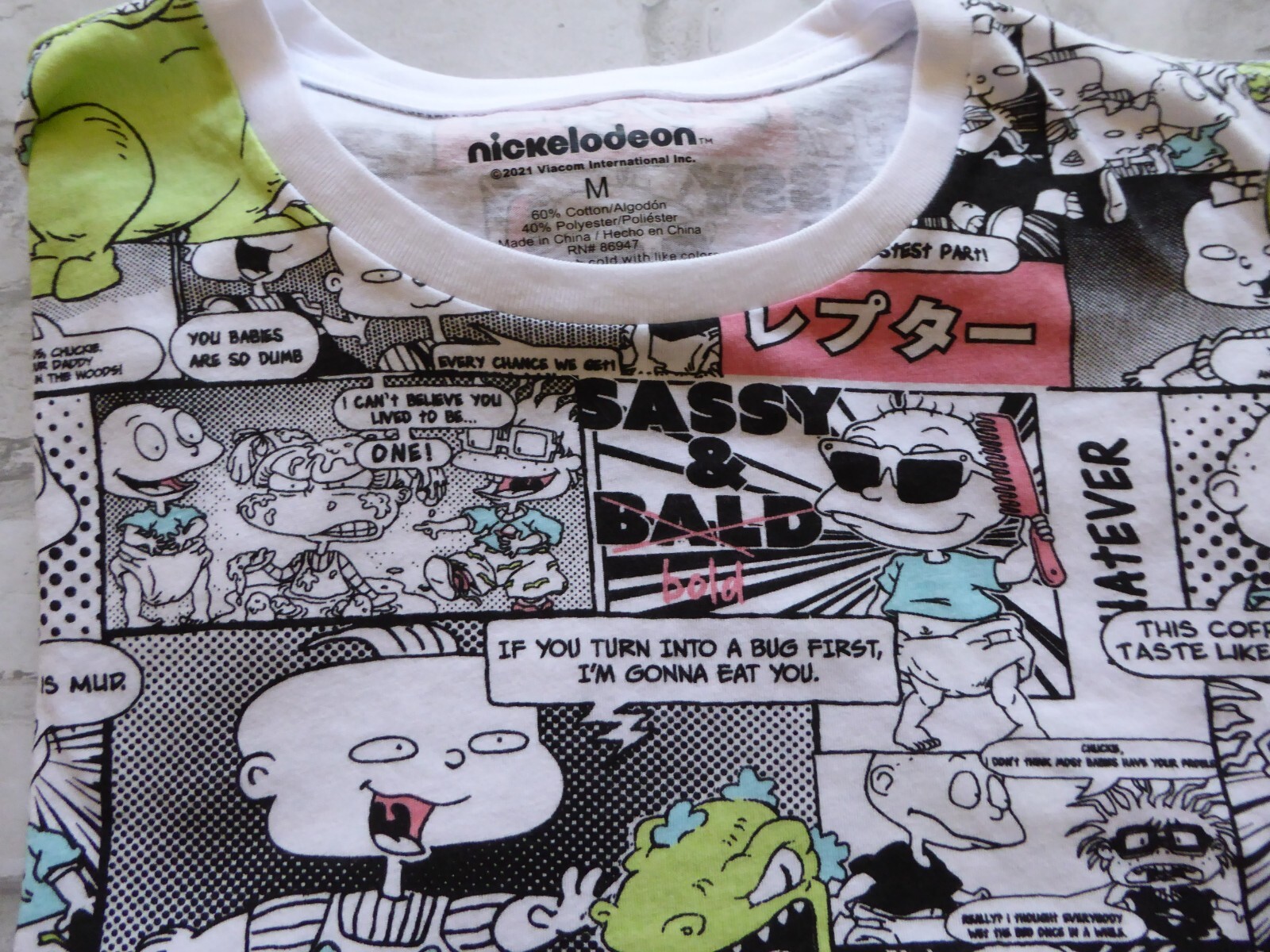 Nickelodeon 90s All Over Print Reptar Rugrats Graphic Throwback Retro Unisex M gallery