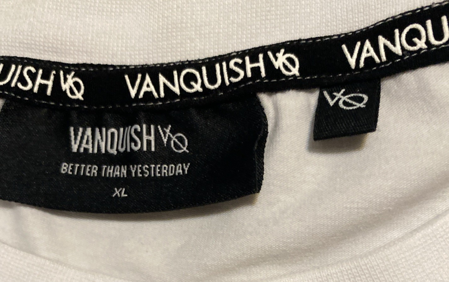VANQUISH Better than yesterday White Short Sleeve T Shirt sz X-Large See Pic gallery