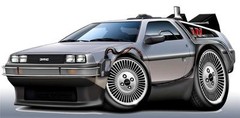 Delorean DMC Back to the Future Classic Exotic Car Art Print NEW