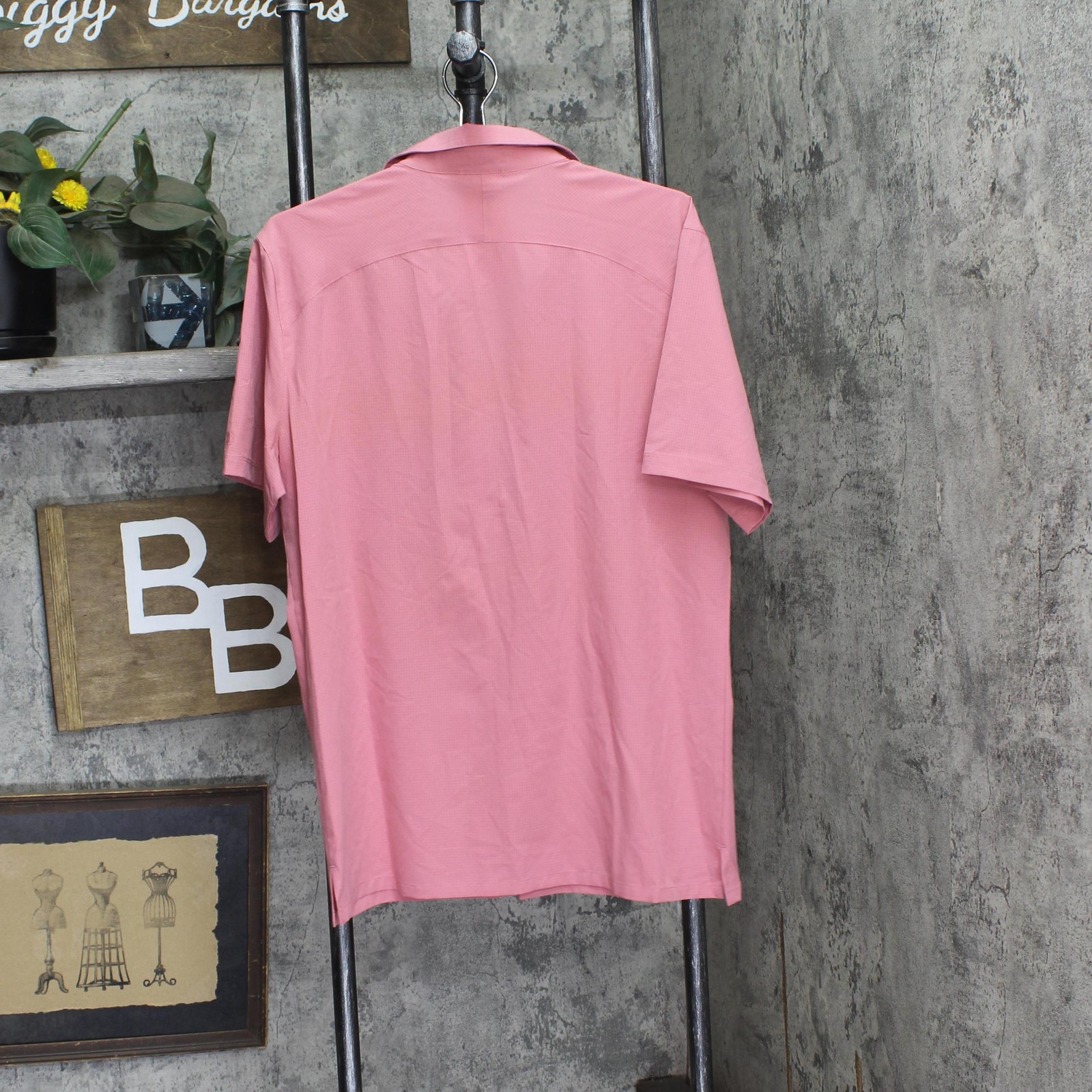 all In Motion Mens Everyday Woven Shirt 89432482 Rose Pink M gallery