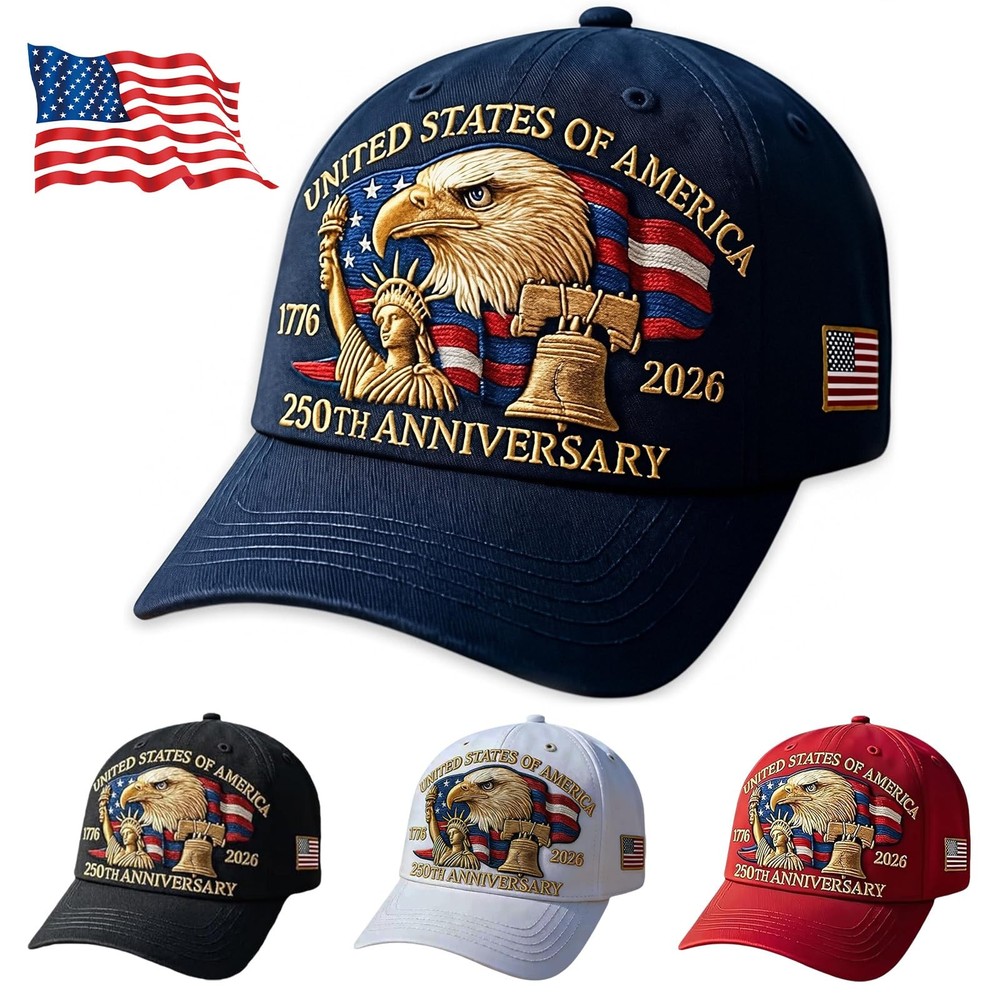 250th Anniversary USA Hat – Adjustable United States 250th Anniversary Hat Re…