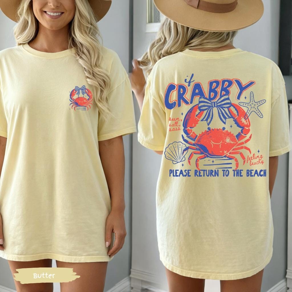 If Crabby Return To Beach Summer Comfort Colors Shirt Summer Vacation Tee gallery