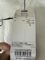 Onitsuka Tiger GRAPHIC TEE Dron Print T-shirt white Designer Size L Relaxed
