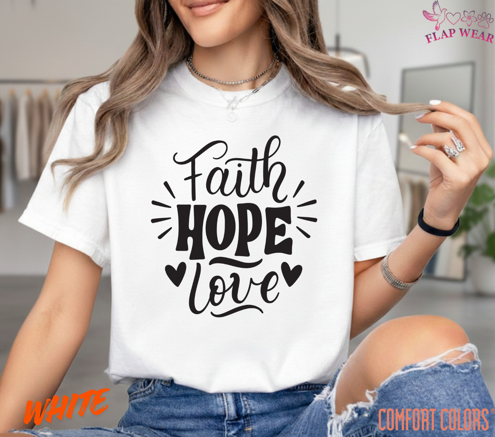 Unisex Retro Faith Hope T-Shirt, Men T shirt,Women T shirt Gift Religion Top gallery