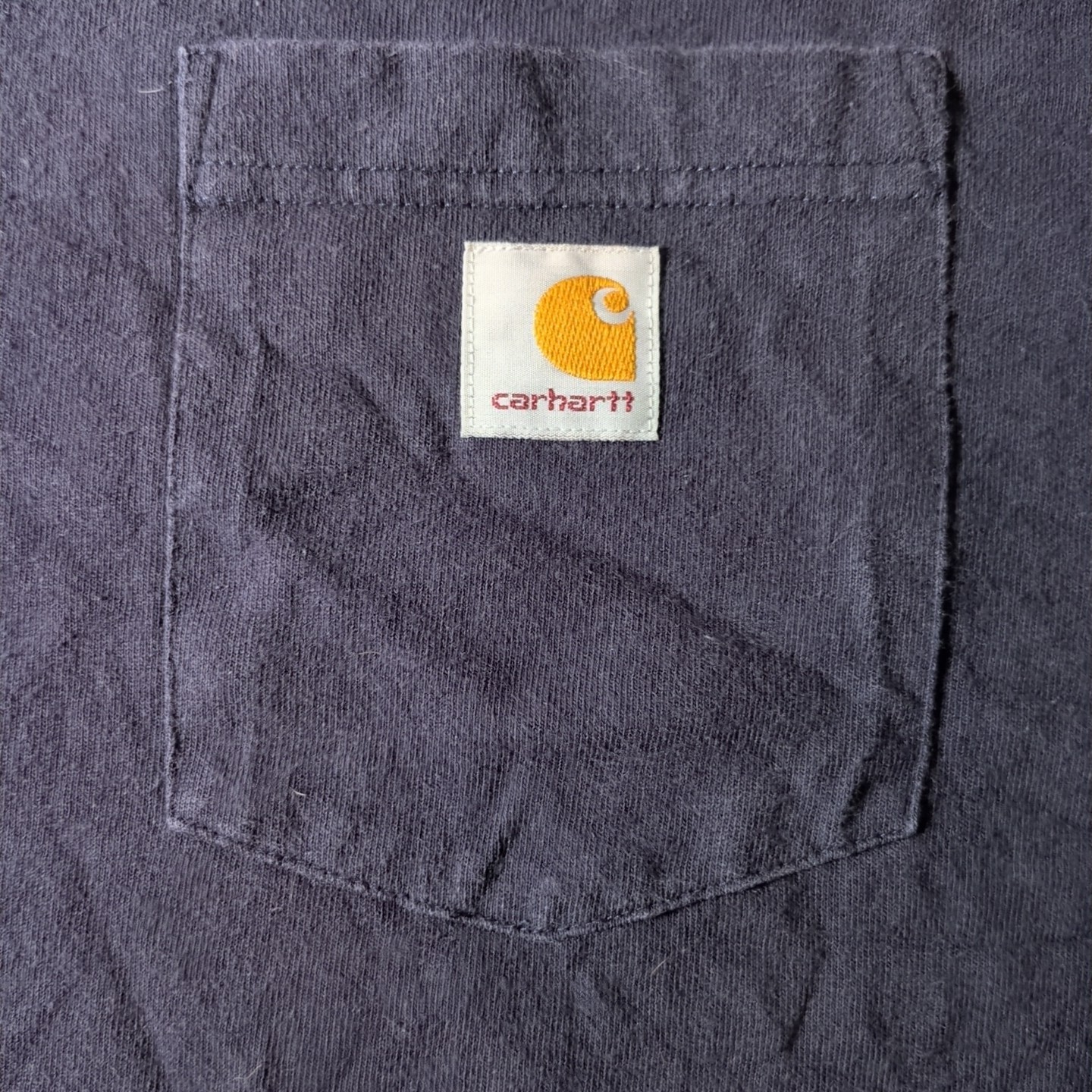 Carhartt Shirt Mens 2XL Blue Short Sleeve Pocket Tee Loose Fit Logo Free Ship! gallery