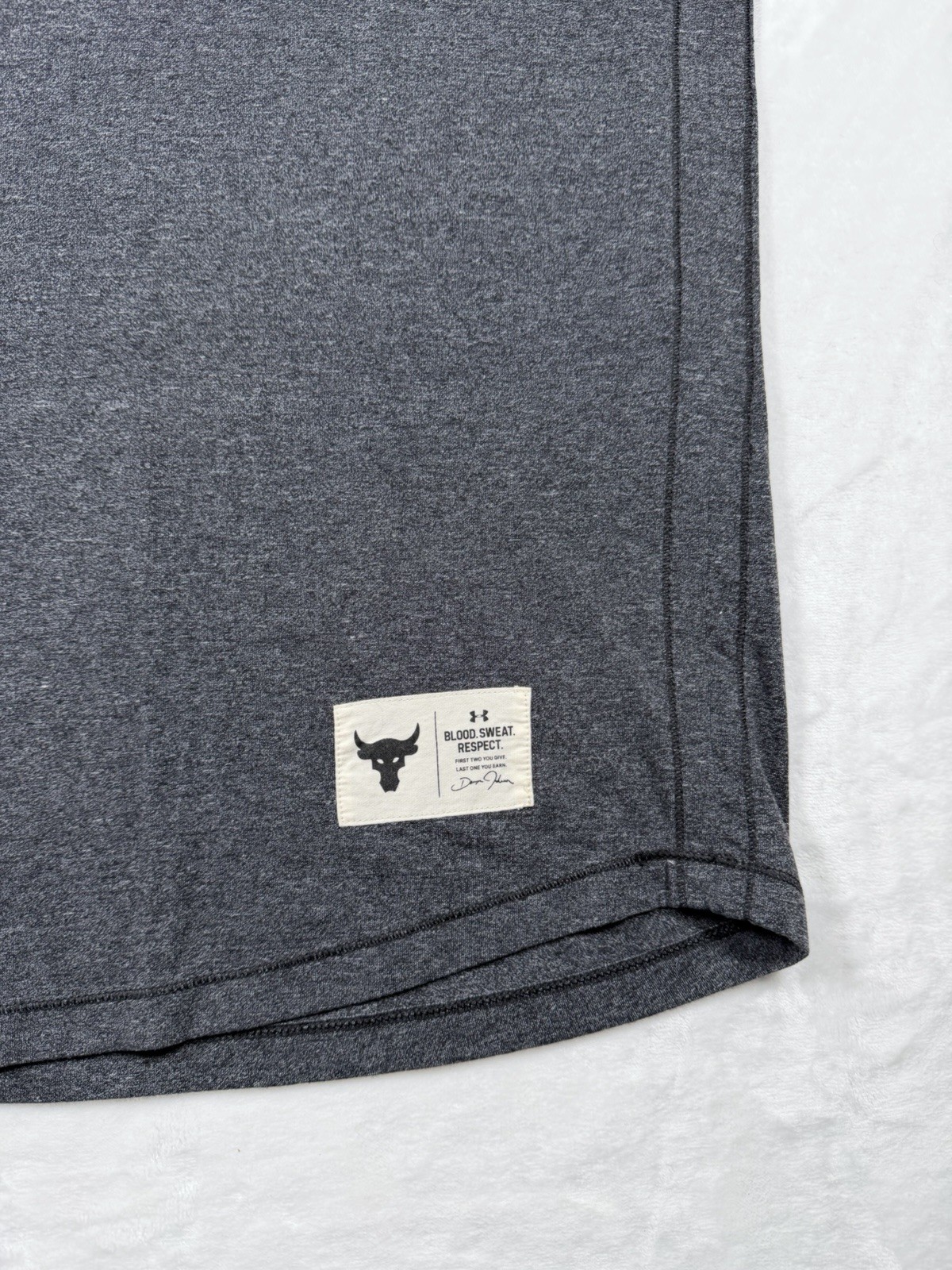Under Armour Shirt Mens XL Project Rock Baseball 3/4 Sleeve Performance Gray gallery