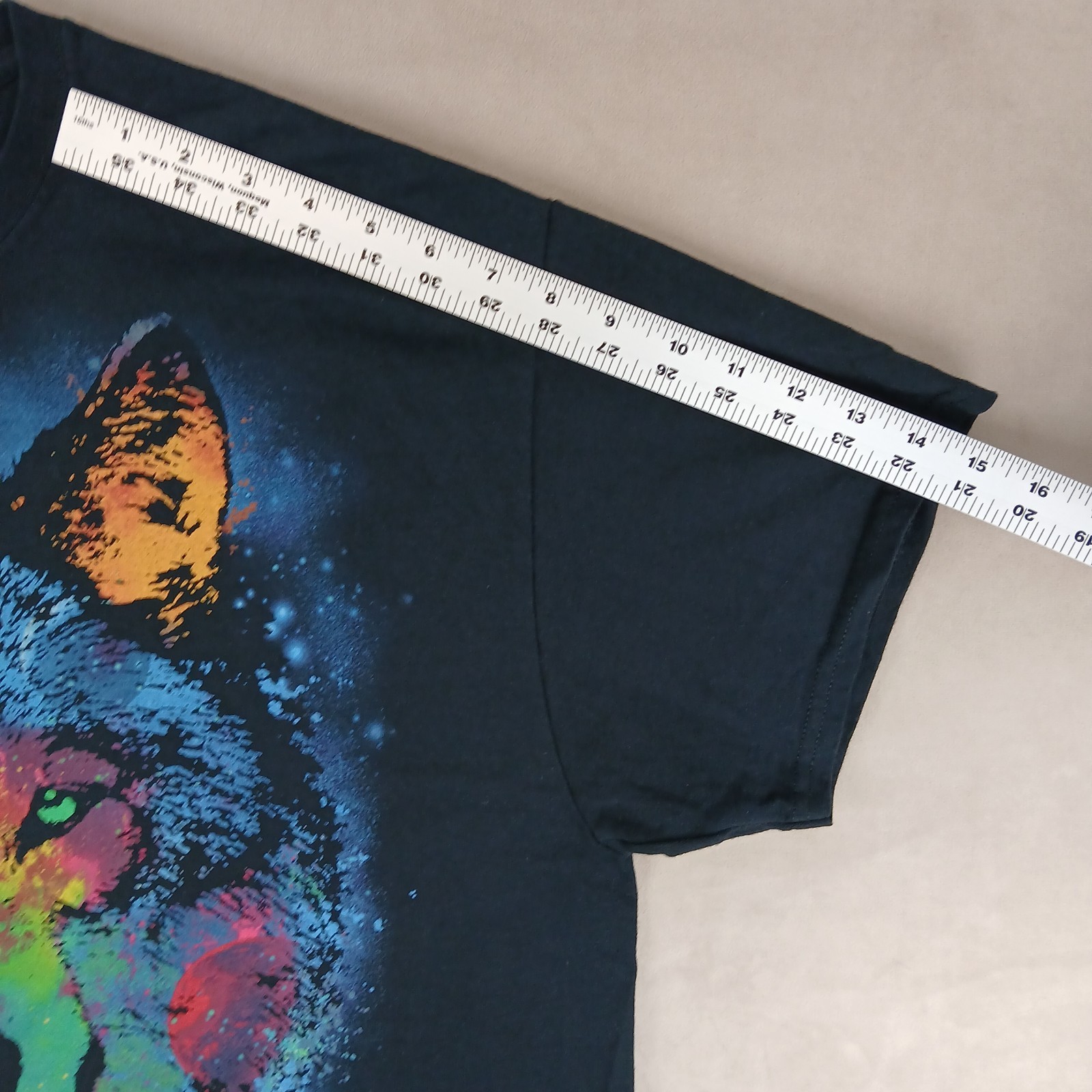 Liquid Blue Cosmic Wolf XL Mens T Shirt Black 23x28 gallery